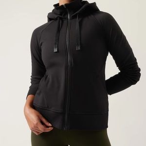 Athleta Triumph Zip Hoodie- Black- Medium